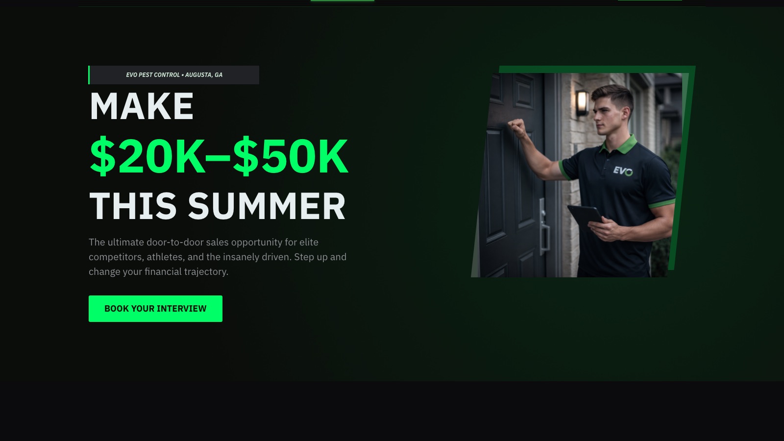 Evo Pest — WordPress • Recruiting Funnel