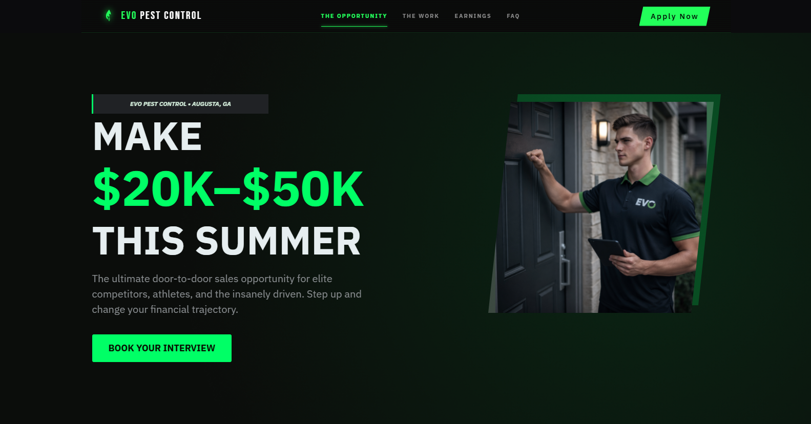 Evo Pest — WordPress • Recruiting Funnel