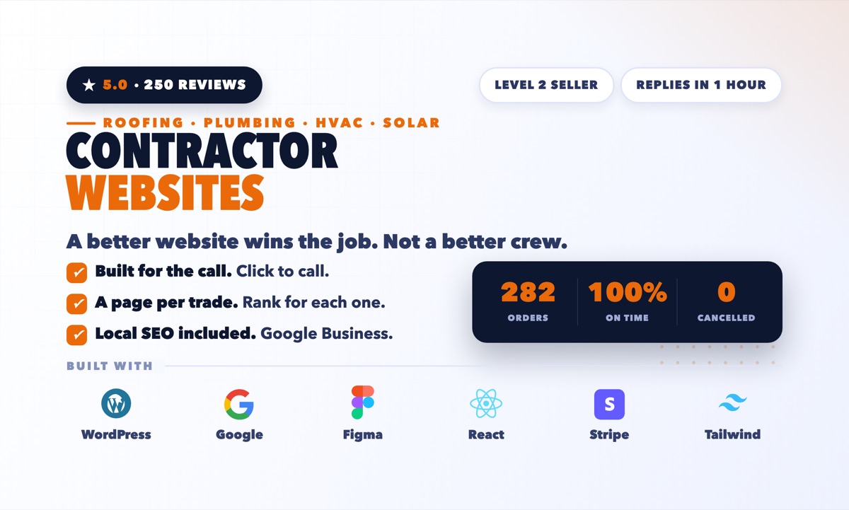 Contractor and Home Service Websites: home service website